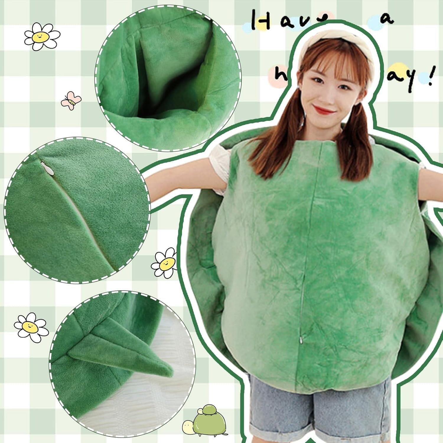 Wearable Turtle Shell stuffed Animal Large Toy Plush Pillow Includes Filler Sea Turtle Costume stuffed Animal Gift For Kids Adults