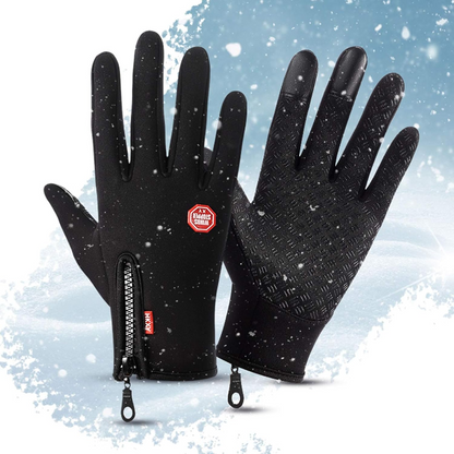 Weather Windproof Waterproof Heated Gloves with Touchscreen, Non-Slip