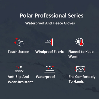 Weather Windproof Waterproof Heated Gloves with Touchscreen, Non-Slip