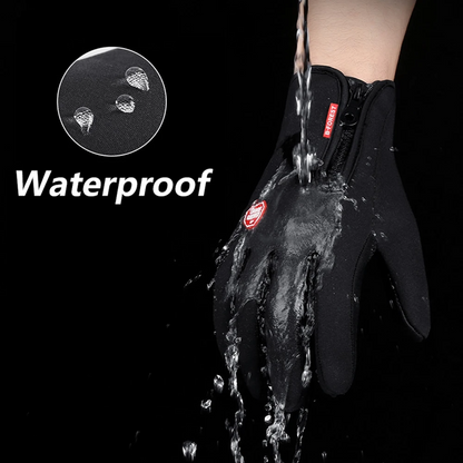 Weather Windproof Waterproof Heated Gloves with Touchscreen, Non-Slip
