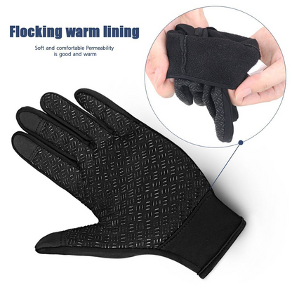 Weather Windproof Waterproof Heated Gloves with Touchscreen, Non-Slip