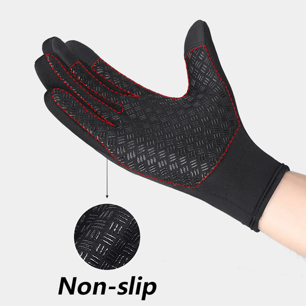 Weather Windproof Waterproof Heated Gloves with Touchscreen, Non-Slip