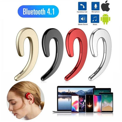 Wireless Bone Conduction Bluetooth Earhook with Mic & Noise Cancelling
