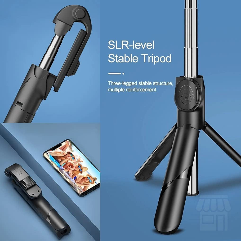 Wireless Bluetooth Selfie Stick with Extendable Stick, Tripod Stand, Rotatable Phone Hold