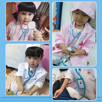Wooden Doctor’s Play Set - Complete Medical Kit, Realistic Tools, Sound Effect, Safe for Ages 3+
