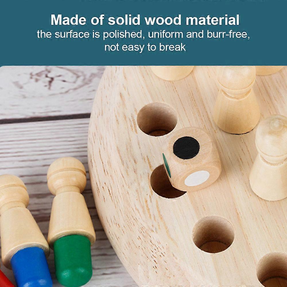 Wooden Memory Game with Vibrant Colors, Designed to Improve Memory, Safe for Ages 3+