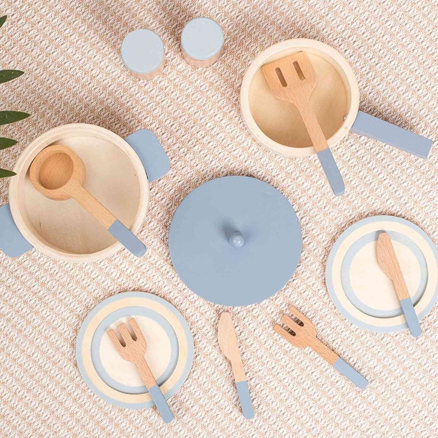 Wooden Simulation Kitchen Toys, Educational, Compact and Portable, Safe for Ages 3+