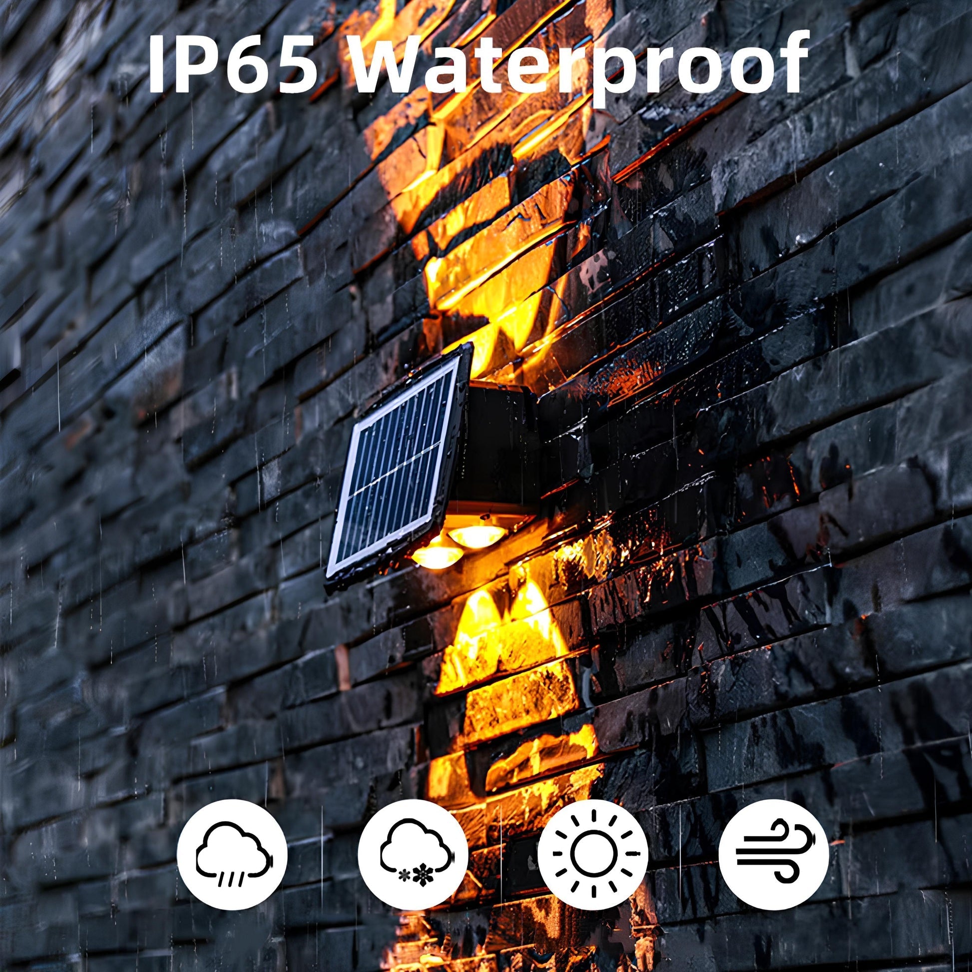 Outdoor Solar LED Wall Light Up and Down Waterproof Garden Lamp