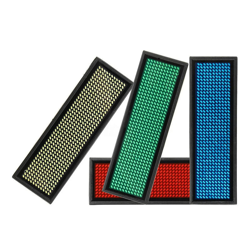 Rechargeable LED Name Badge Display with Programmable Scrolling Text
