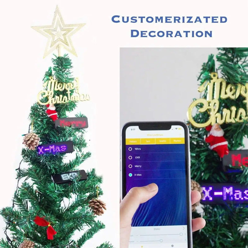 Rechargeable LED Name Badge Display with Programmable Scrolling Text