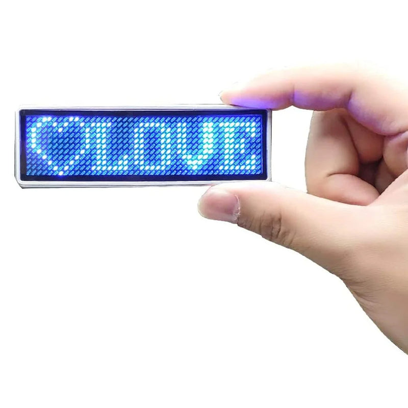 Rechargeable LED Name Badge Display with Programmable Scrolling Text