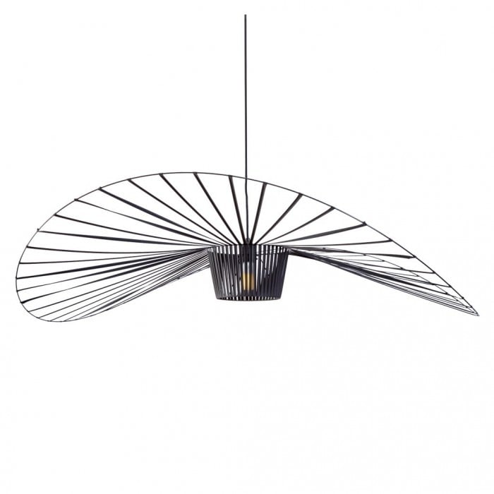 Vintage-Inspired Straw Hat Pendant Light