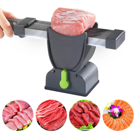 Adjustable Thickness Stainless Steel Meat Slicer – Heavy-Duty Manual Cleaver for Quick and Precise Meat Cutting