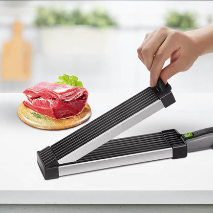 Adjustable Thickness Stainless Steel Meat Slicer – Heavy-Duty Manual Cleaver for Quick and Precise Meat Cutting