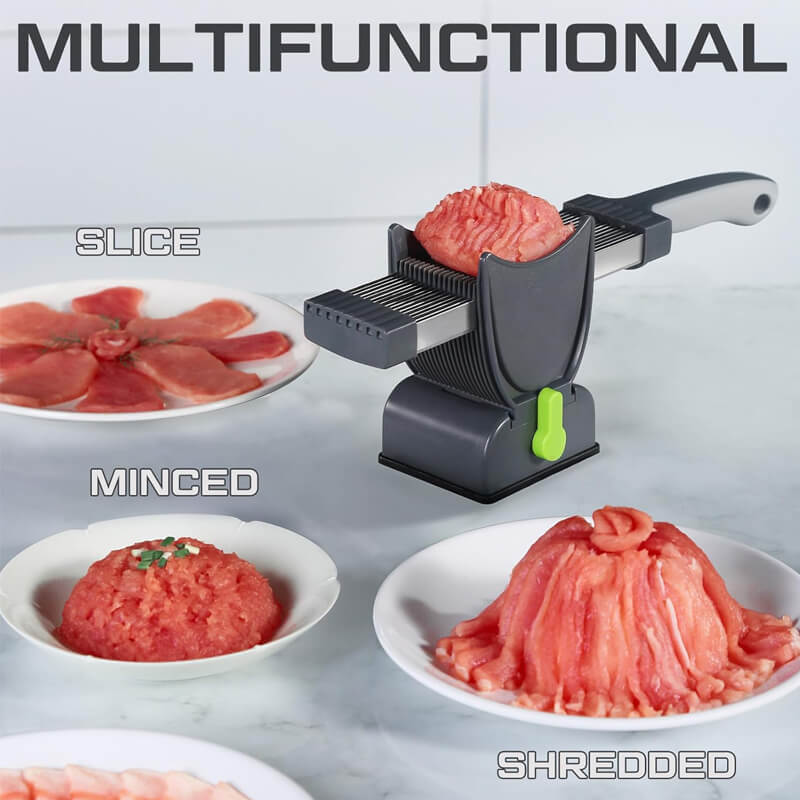 Adjustable Thickness Stainless Steel Meat Slicer – Heavy-Duty Manual Cleaver for Quick and Precise Meat Cutting