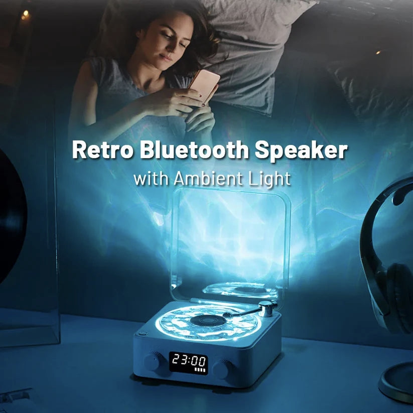 Premium Waves Retro Bluetooth Vinyl Record Player Light