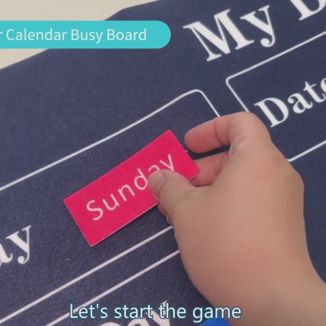 Engaging Felt Calendar for Young Children, Days of the Week Chart Learning, Safe for Ages 3+