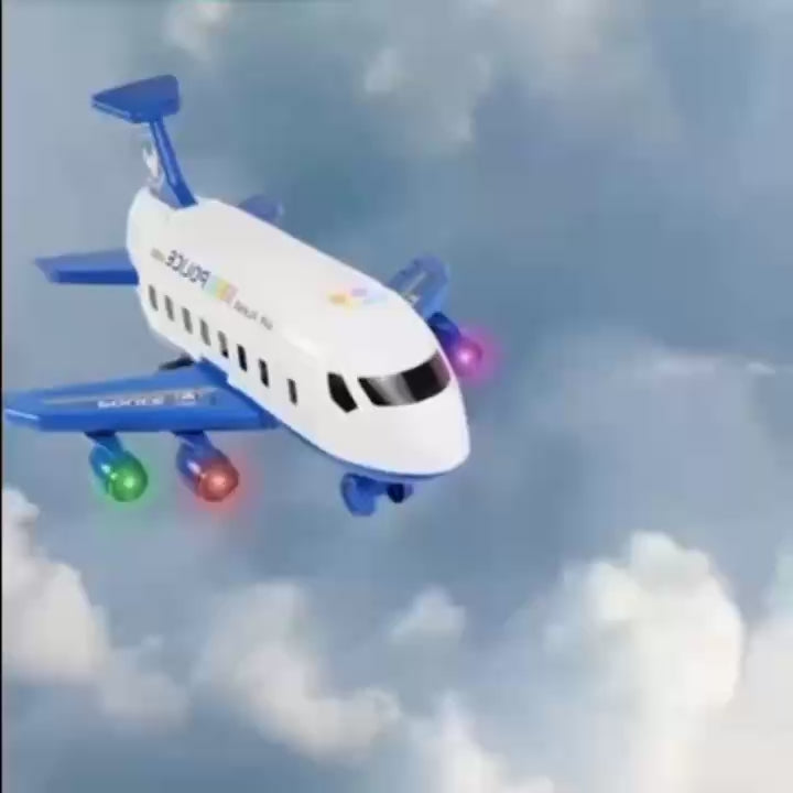 Transforming Plane for Fun & Learning with Lights, Sounds, Cars & Traffic Signs, Safe for Ages 3+