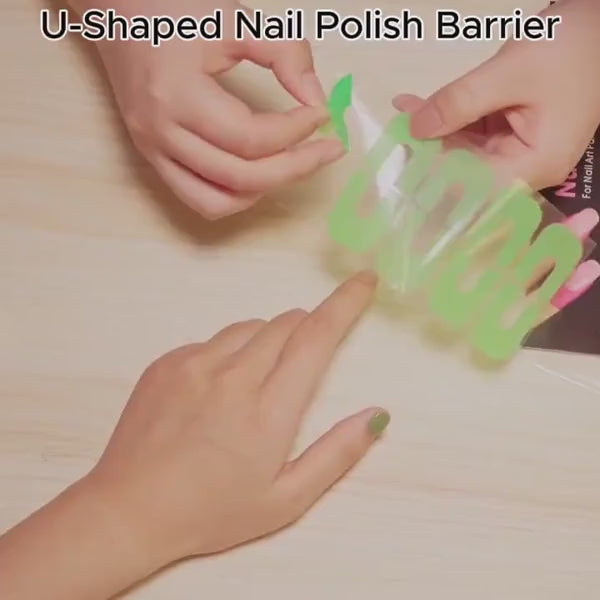 10PCS U-Shaped Nail Polish Barrier with Latex-Free, Spill-Proof Protection