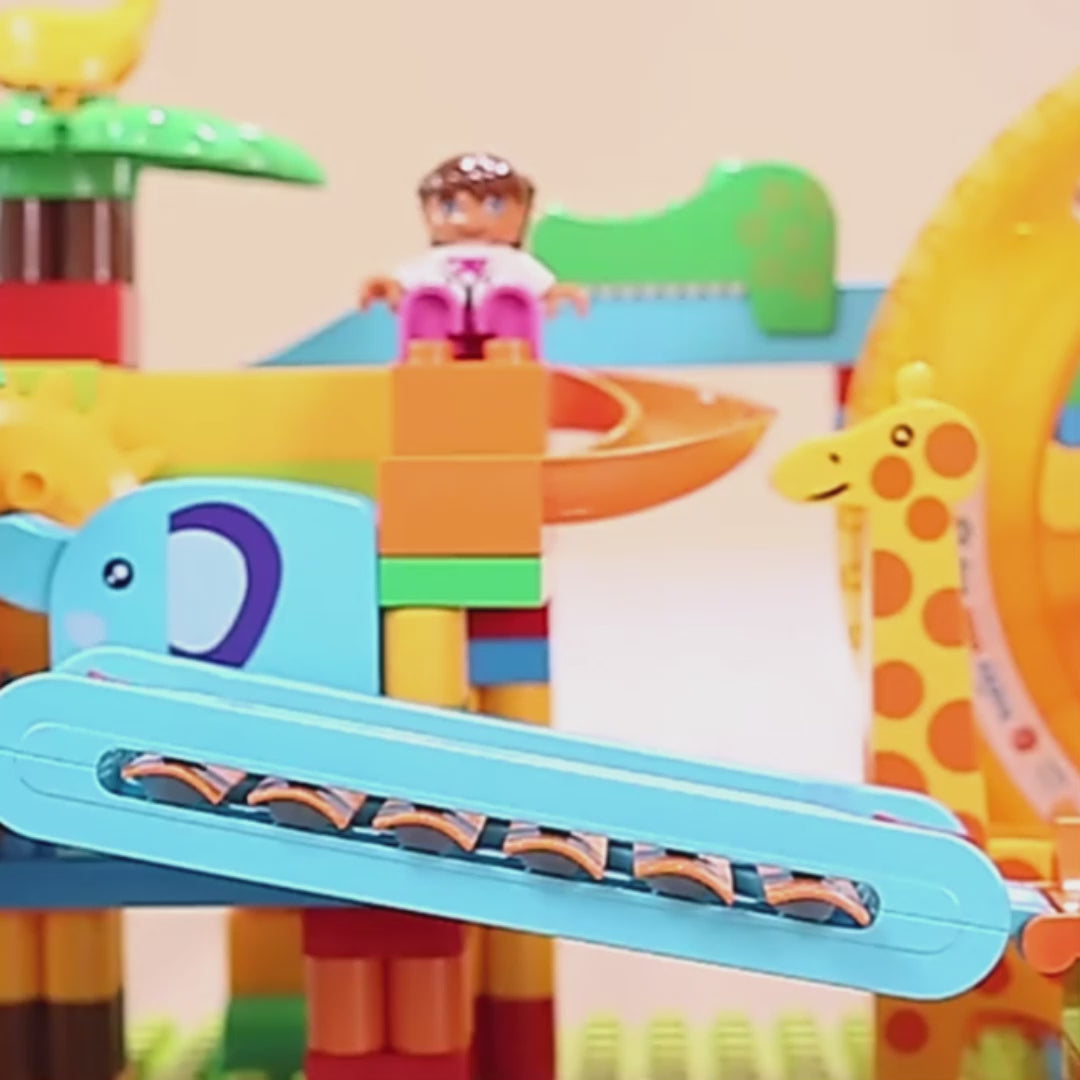 Turntable Marble Race, Creative Assembly, Vibrant Music, Stimulating Imagination, Safe for Ages 3+