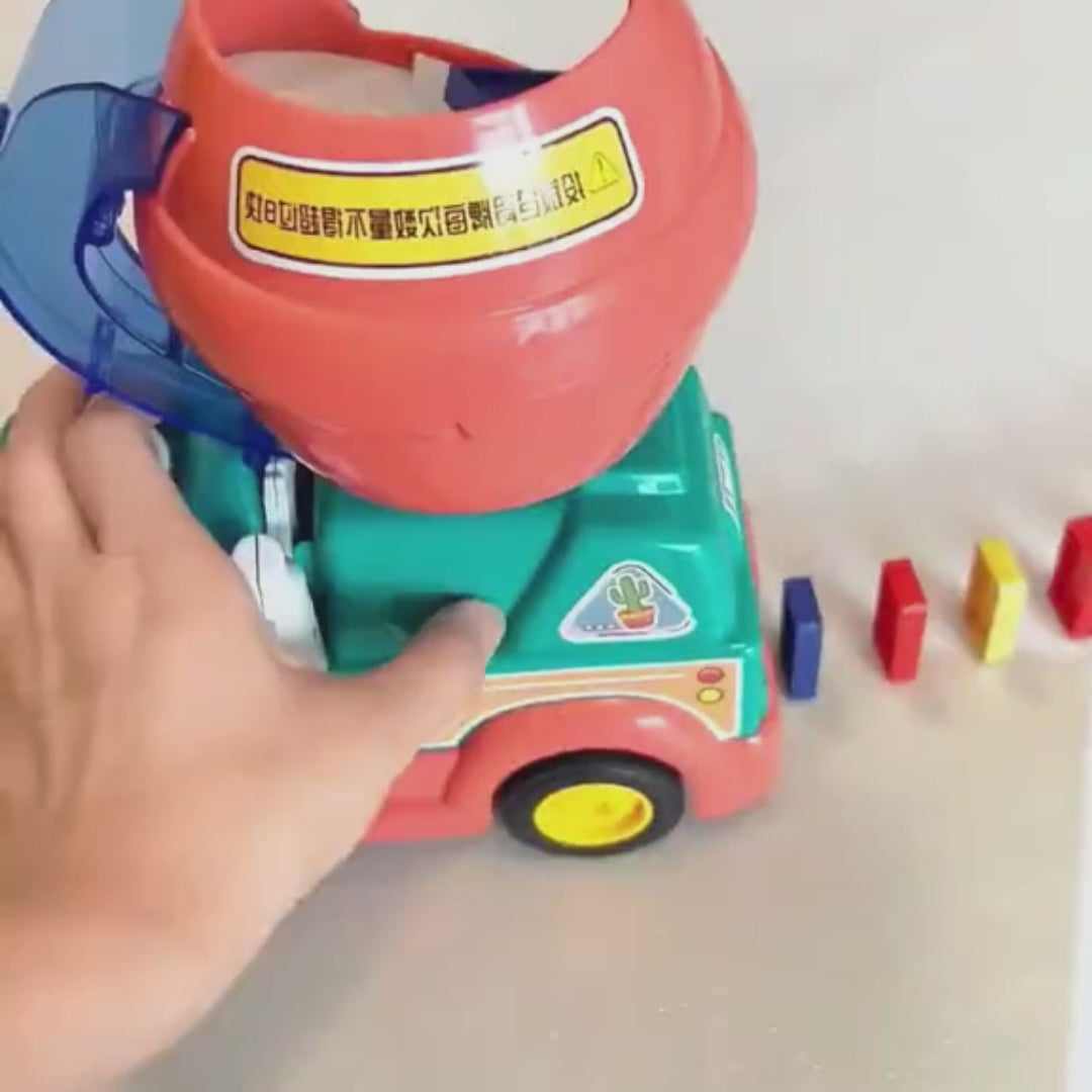 Creative Domino Train – Automatic Laying Domino Toy with Colorful Bricks, Safe for Ages 1+