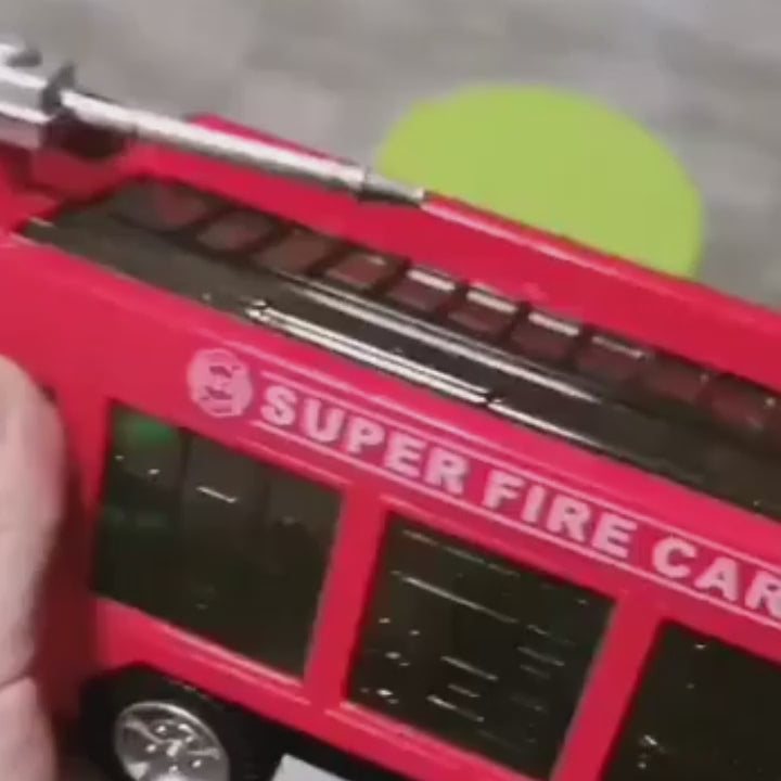 Electric Fire Engine Toy With Lights For Children, Real Siren Sounds, Safe ABS Material, Suitable for Kids 3+