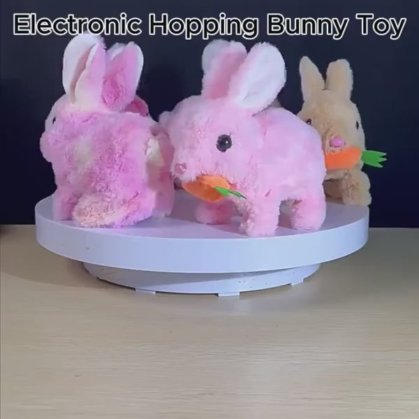 Electronic Hopping Bunny Toy with Dynamic Parts, Cotton Skin, Thrilling Sound - Safe for All Ages