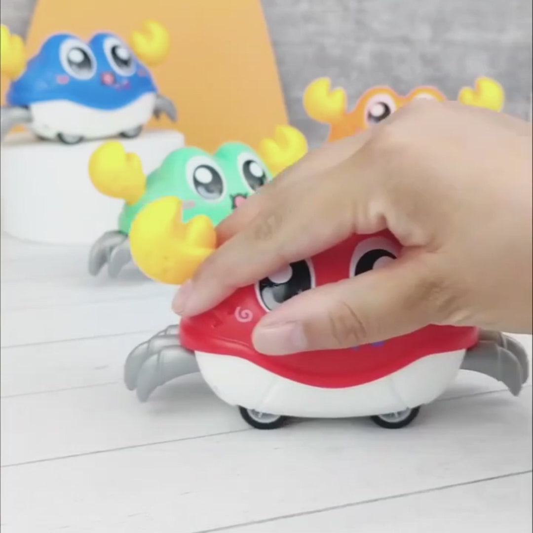 Fun Moving Crab Toy for Active Play, Double Loop Running, Crawling Game, Safe for 6 Months+