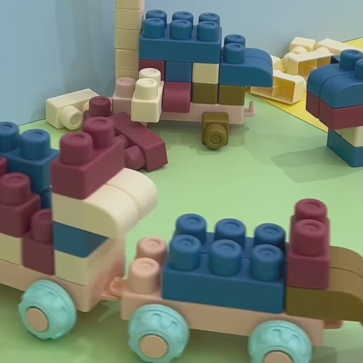 Soft Building Blocks – Safe and Fun Construction Toy with Soft Rubber Material, Smooth Edges, No Burrs, Safe for Ages 1+