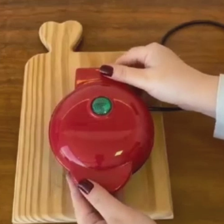 Mini Portable Waffle Maker with 350W Fast Heating, Compact & Lightweight, Easy to Use and Clean
