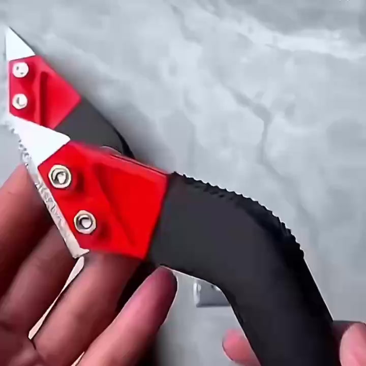 Tile Grout Removal Rake Tool with Included Blade, Hanging Hole, Safe Materials and Compact Portable Design