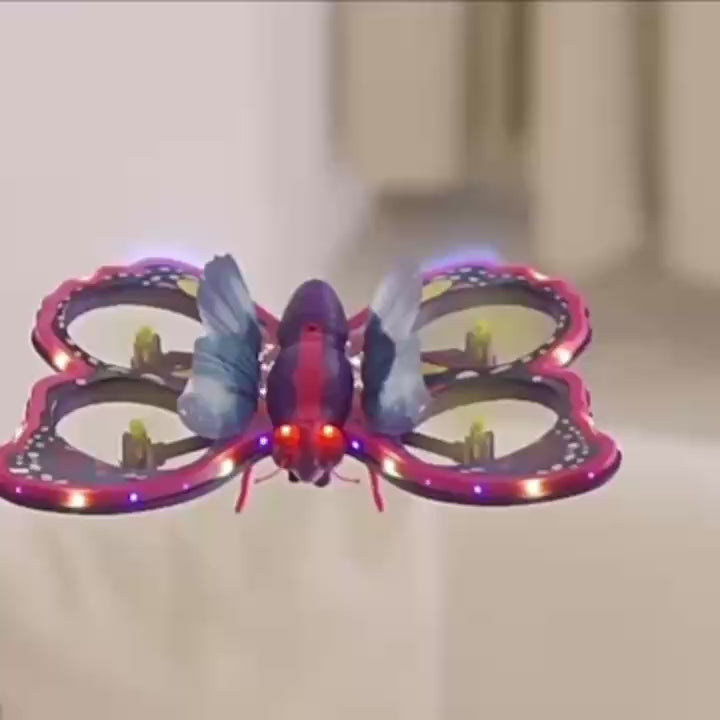 Glitter Butterfly Remote Control 2.4GHz with LED Lights – Safe for Ages 6+