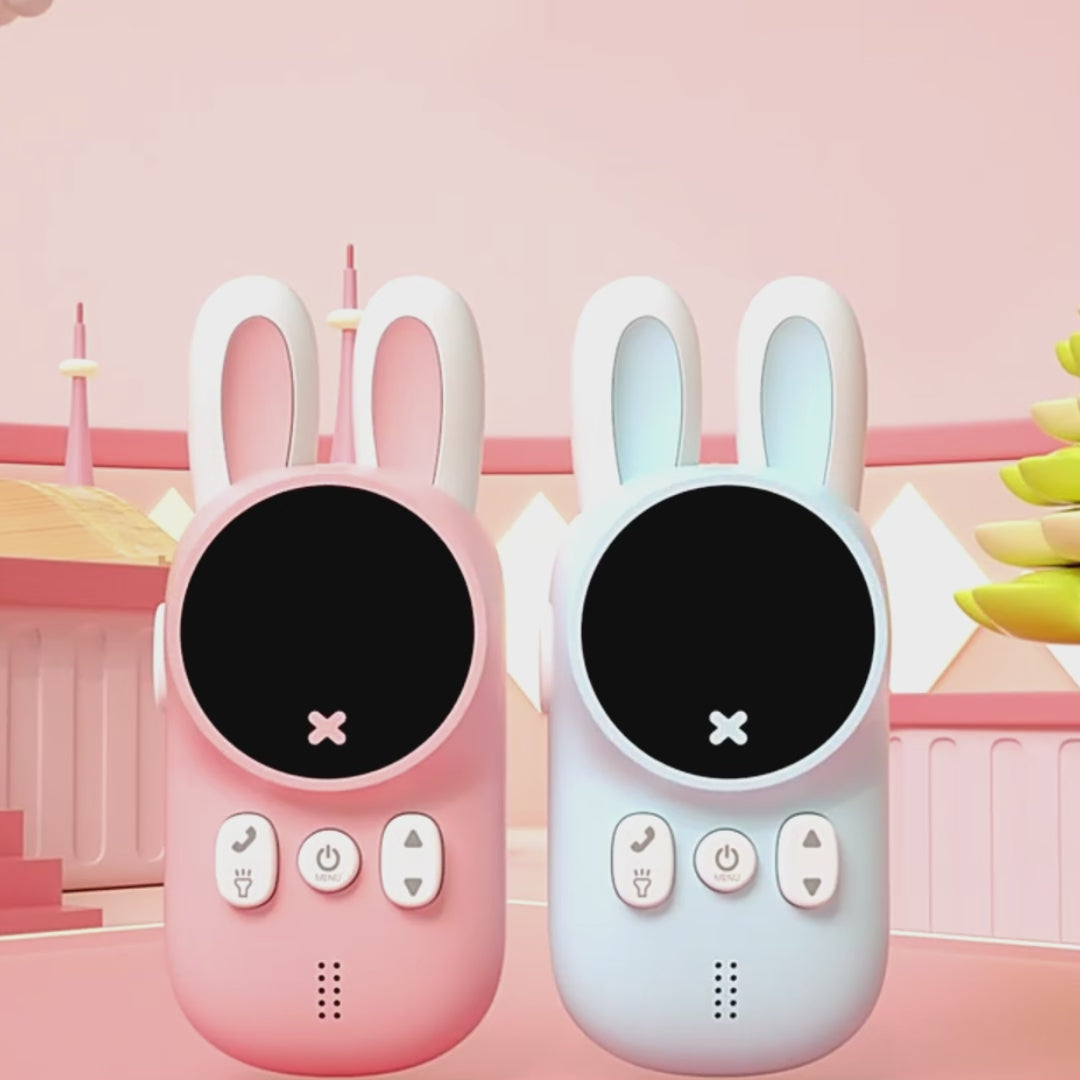 2PCS Cute Cartoon Walkie Talkie Toy with LCD Display and Hands-Free VOX Function, Safe for Ages 6+