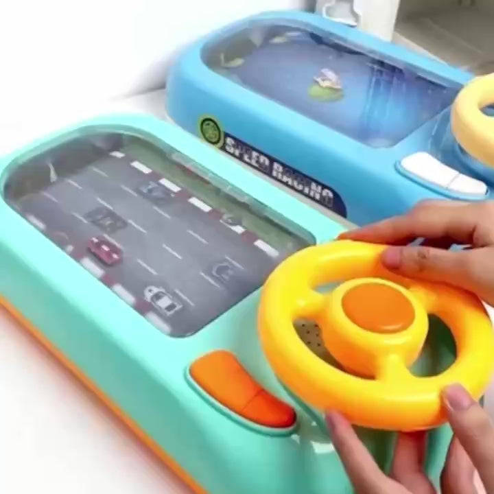 Electronic Racing Car with Steering Wheel Control and Realistic Sounds, Safe for Ages 3+