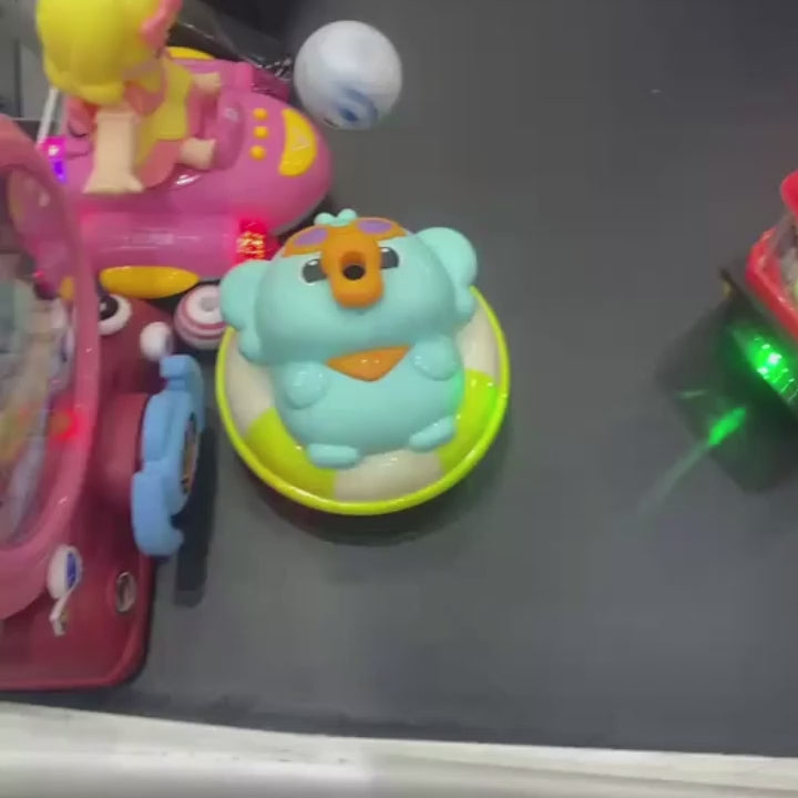 Interactive Elephant Toy with Floating Air Ball, LED Lights, Music, Obstacle Sensors, Colorful Design, Safe for Ages 1+