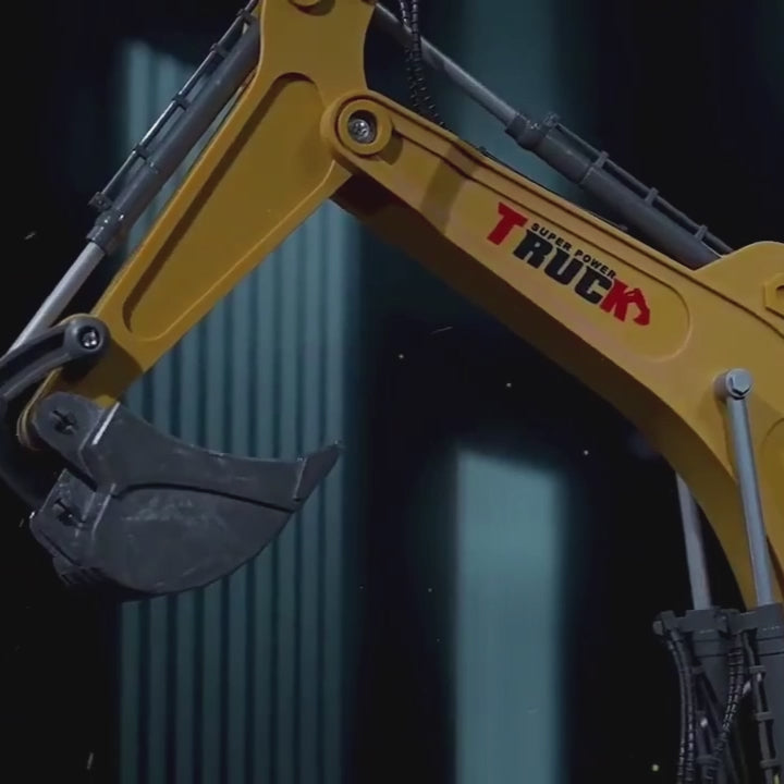 17 Channel Remote Control Fork and Bucket Excavator Construction with Realistic Features Great for Kids and Adults Perfect Christmas Gift