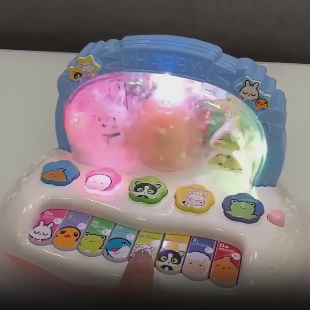 Electronic Piano Toy with Colorful Lights, Adorable Design and Music Skill Development, Safe for Ages 3+