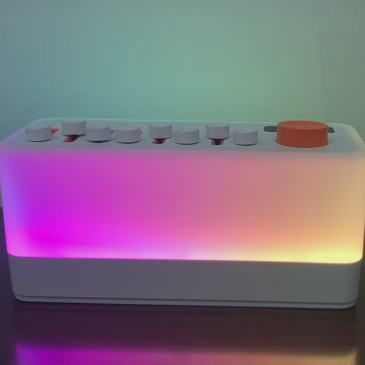 Noise Sleep Sound Machine - 256 Sound Options, RGB Lights, Bluetooth, Auto Timer, Relax & Focus Aid