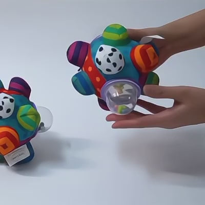 Colorful Musical Rattle with Soft Fabric and Beads That Make Sounds When Shaken for Tiny Explorers Aged 3+ Months