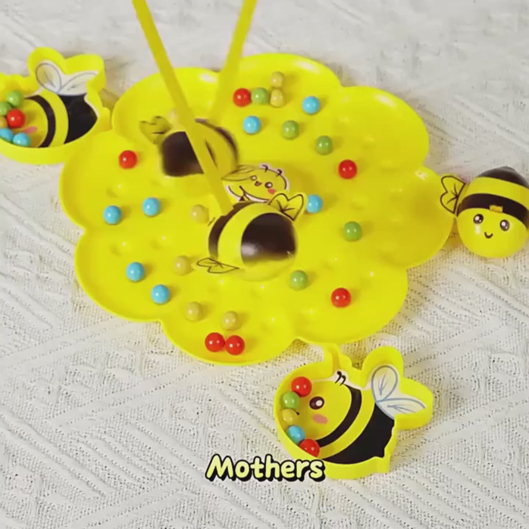 Bumblebee Board Game, Bee Eats Pollen Beads, Interactive Educational Toy, Safe for Ages 3+