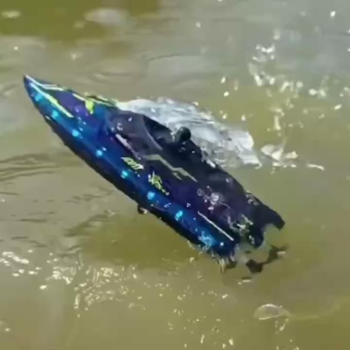 Race Boat Yacht Electric with Remote Control 2.4G, LED Lights, Safe for Ages 6+