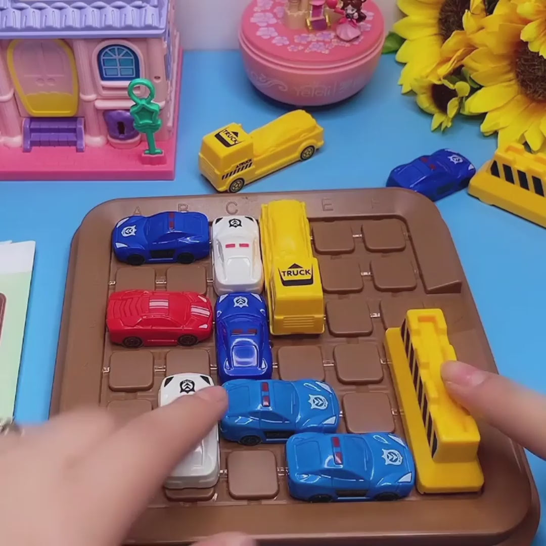 Vehicle Maze Toy With Colorful Cars, Move Cars Out of the Garage, Brain-Training, Safe for 6+