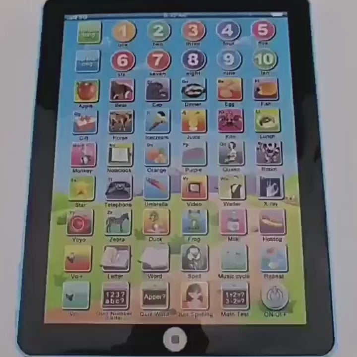 Children's Educational Tablet Interactive Learning Toy for 3-6 Year Olds ABS Plastic
