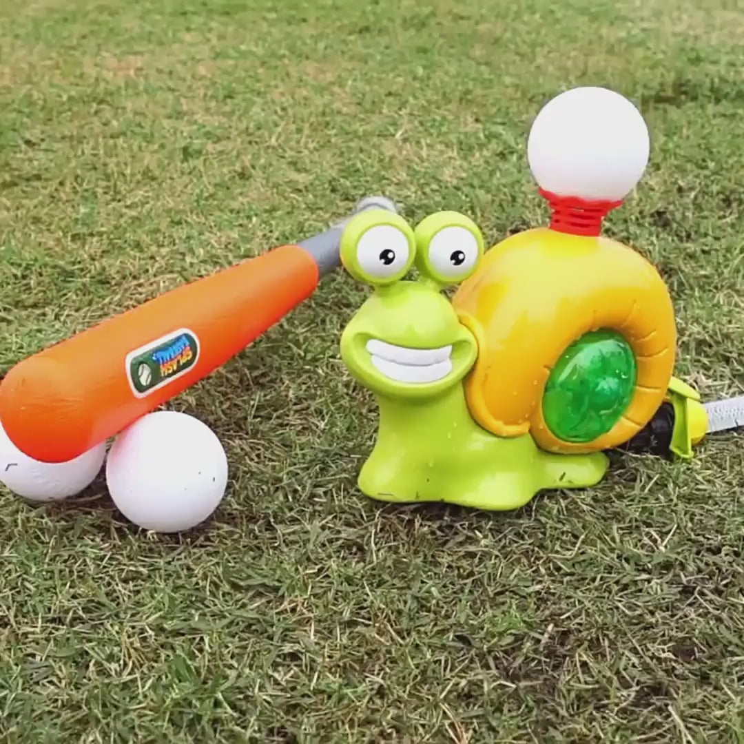 Baseball Sprinkler Toy with Snail Design, Rotating Water Mechanism, Promotes Physical Activity, Safe for Ages 3+