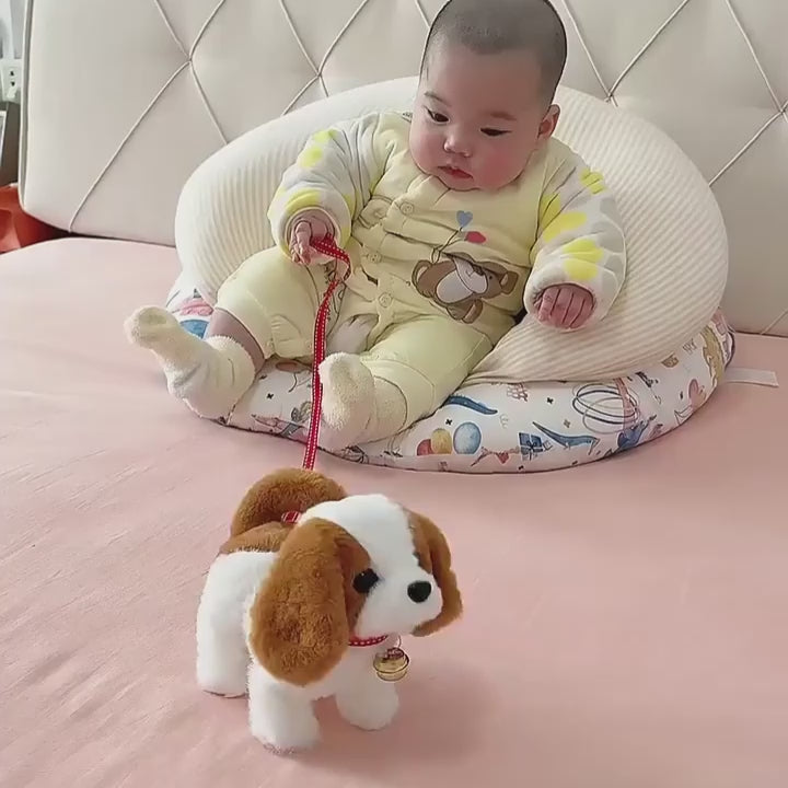 Interactive Walking Dog Toy - Early Learning & Emotional Development Buddy, Soft, Safe for Babies 6M+