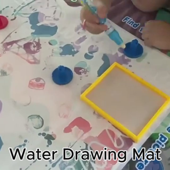 100x80CM Water Drawing Mat with Reusable Doodle Board, Mess-Free Educational Toy for Ages 3+