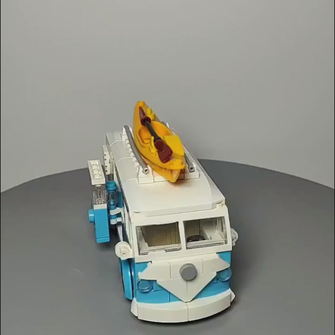 Camper Van Blocks with ABS Plastic, Lego Compatible, No Batteries Required, Safe for 14+
