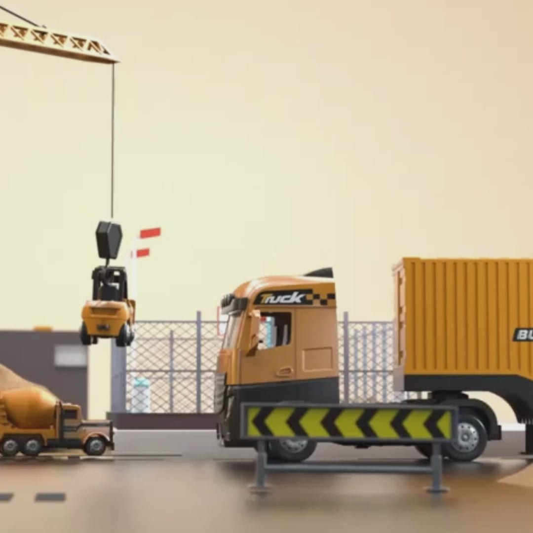 Construction Vehicles Toy, STEM Learning & Imaginative Play, Skill-Building, Safe for Ages 3+