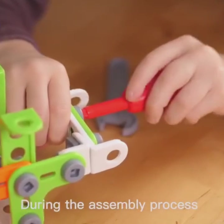DIY Construction Building Blocks Toy Set with Hands-On Logical Thinking and Creative Engineering Learning Kit, Safe for Ages 3+