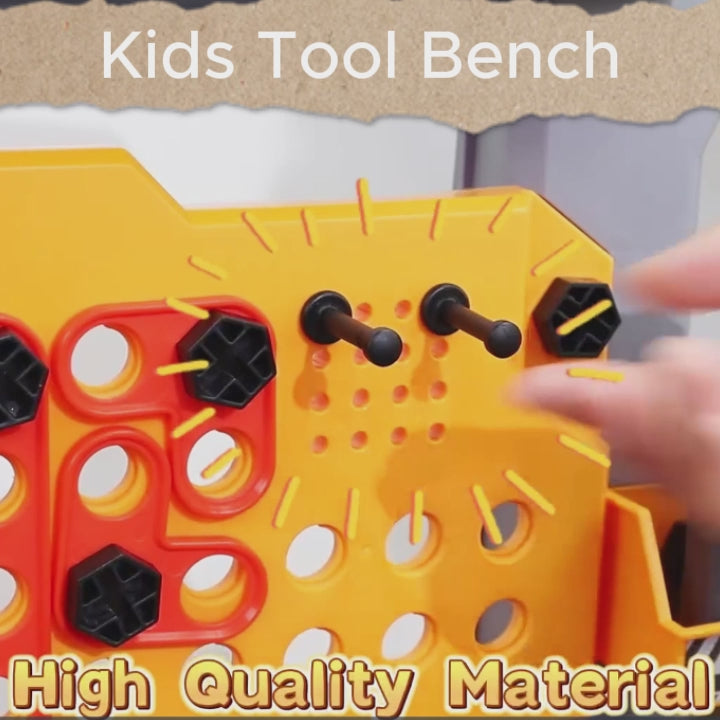 65 PCS Kids Tool Bench with Realistic Engineer Role-play, Automatic Saw, Safe for Ages 3+